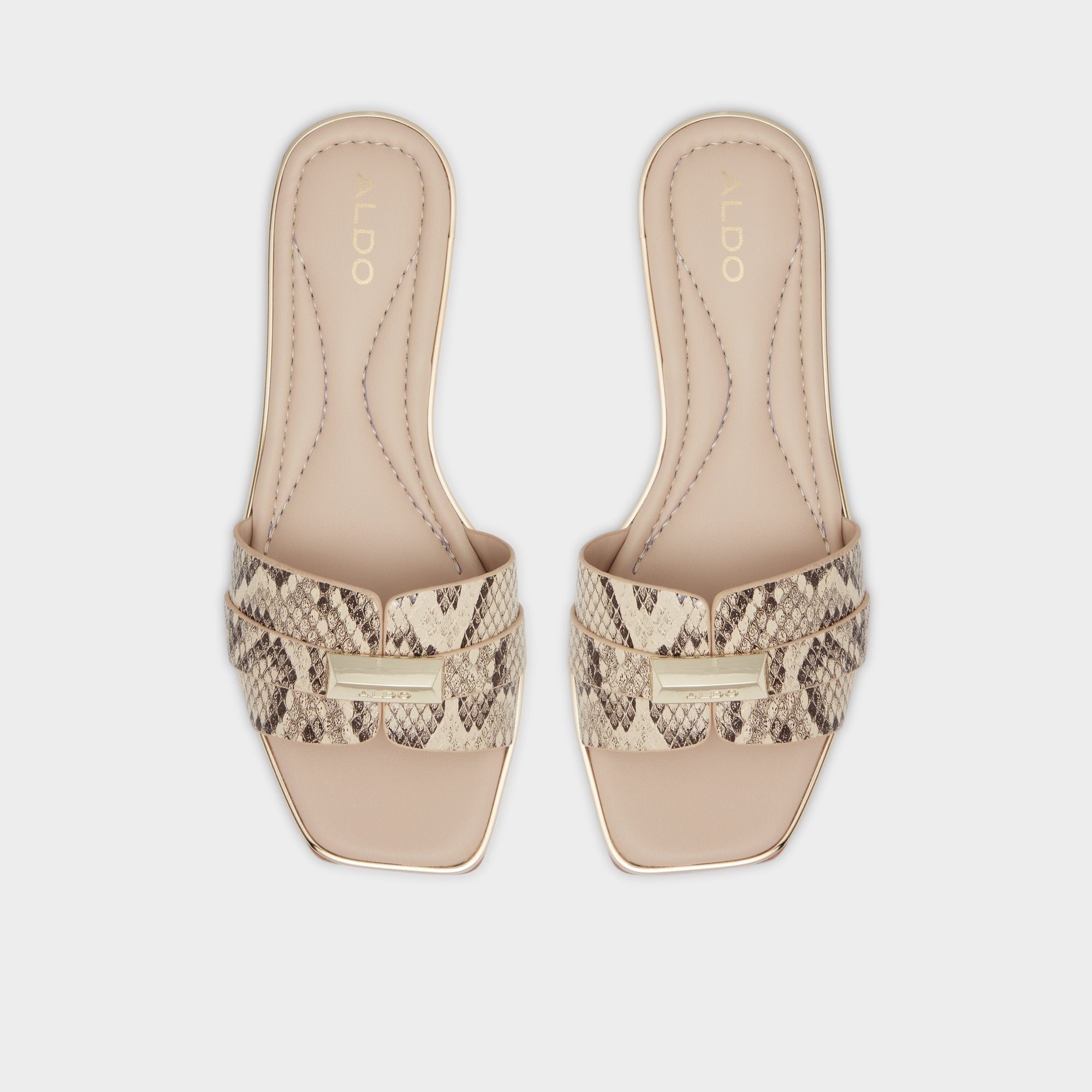 Darine Natural Women's Flats - Slide sandal