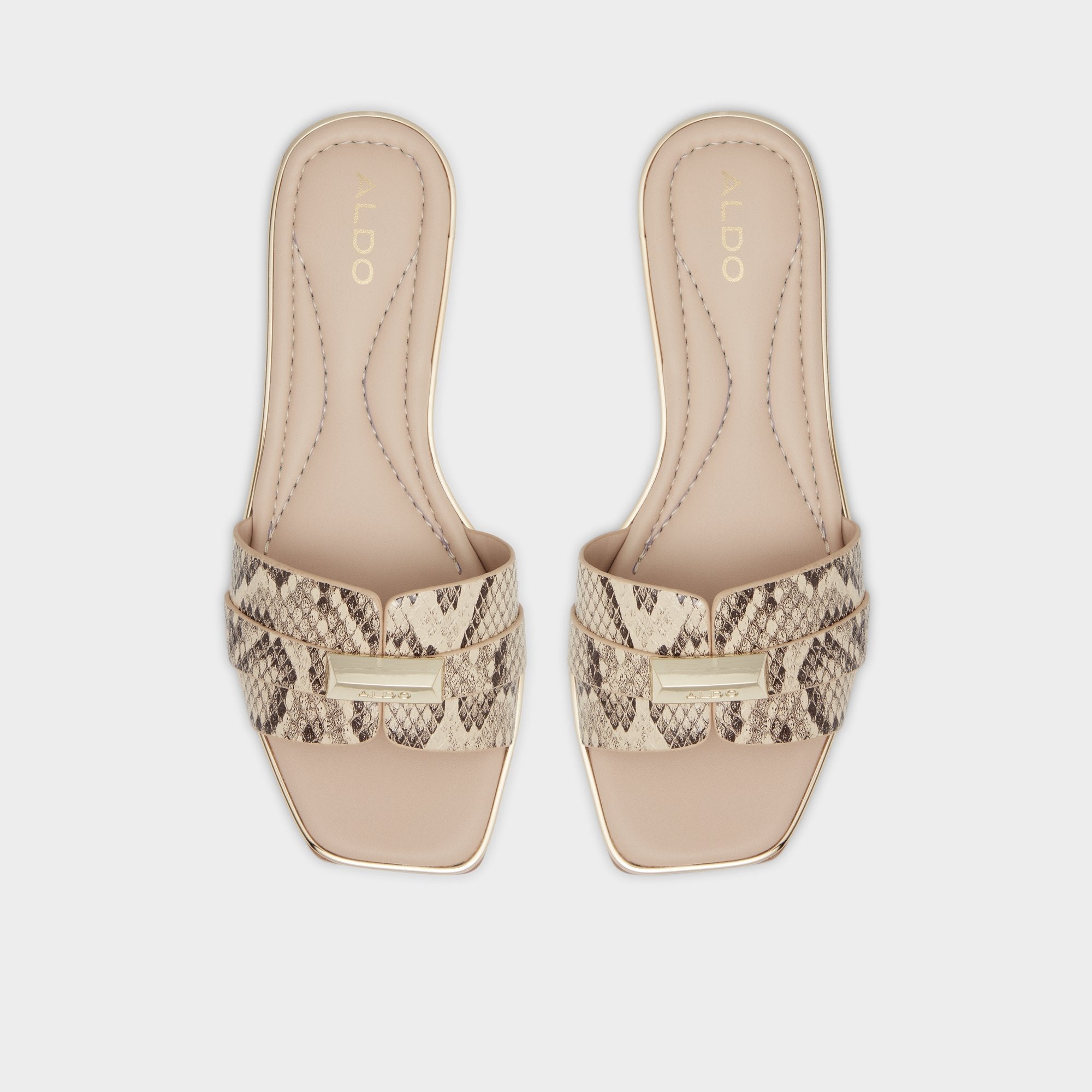 Darine Natural Women's Flats - Slide sandal