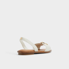 Goassi White/Bone Women's Flats - Flat sandal