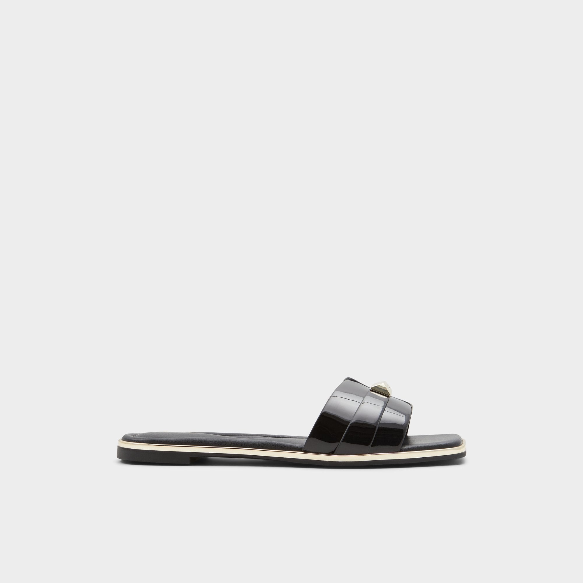 Darine Black Women's Flats - Slide sandal
