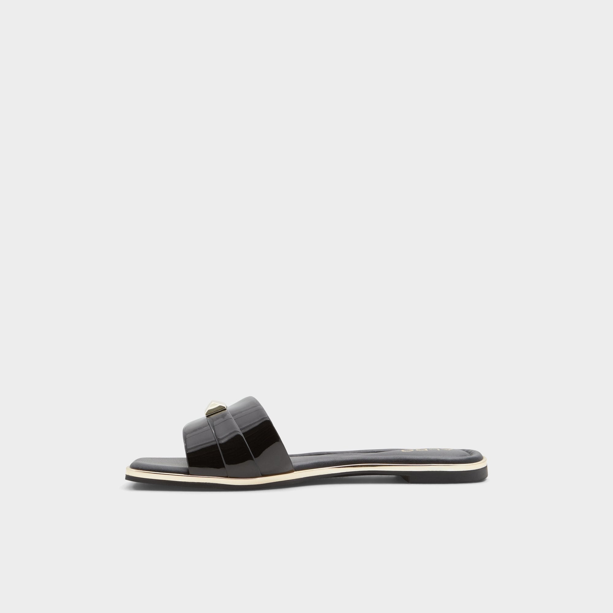 Darine Black Women's Flats - Slide sandal