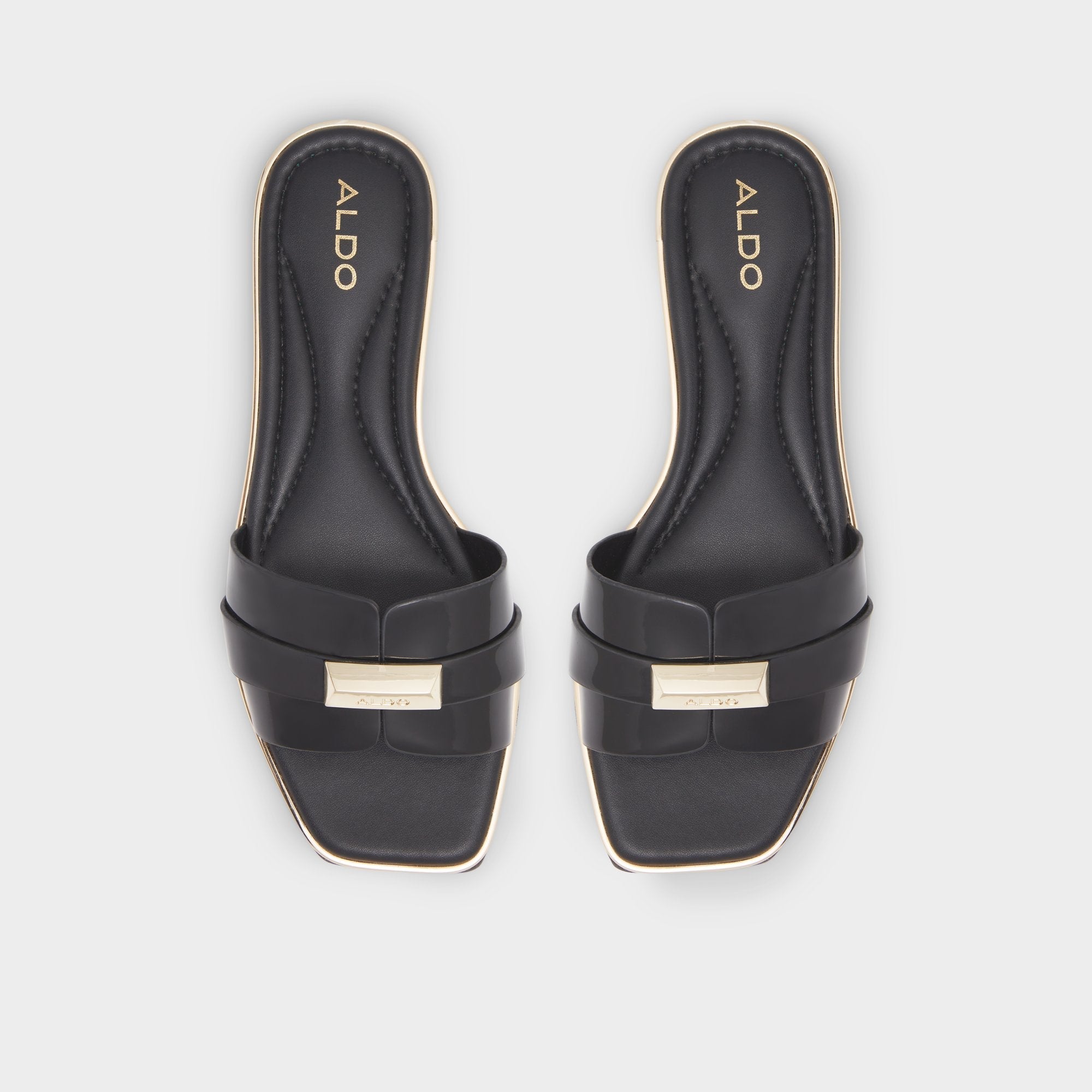 Darine Black Women's Flats - Slide sandal