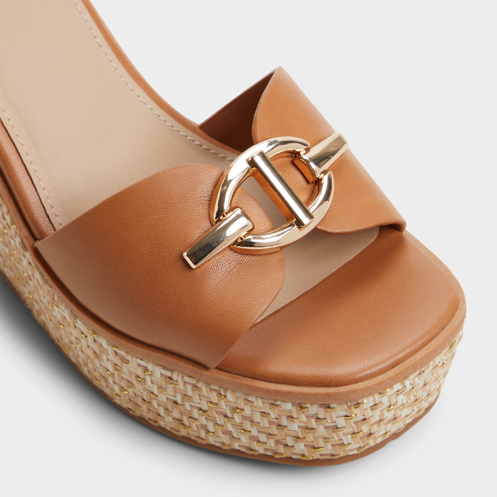 Wedge heel Ybylin Medium Brown Women's Wedges - Wedge sandal