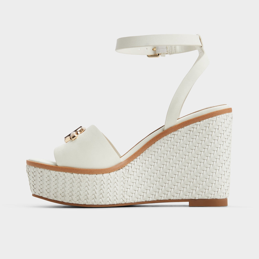 Ybylin White Women's Wedges - Wedge sandal Wedge heel