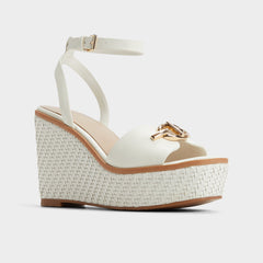 Ybylin White Women's Wedges - Wedge sandal Wedge heel