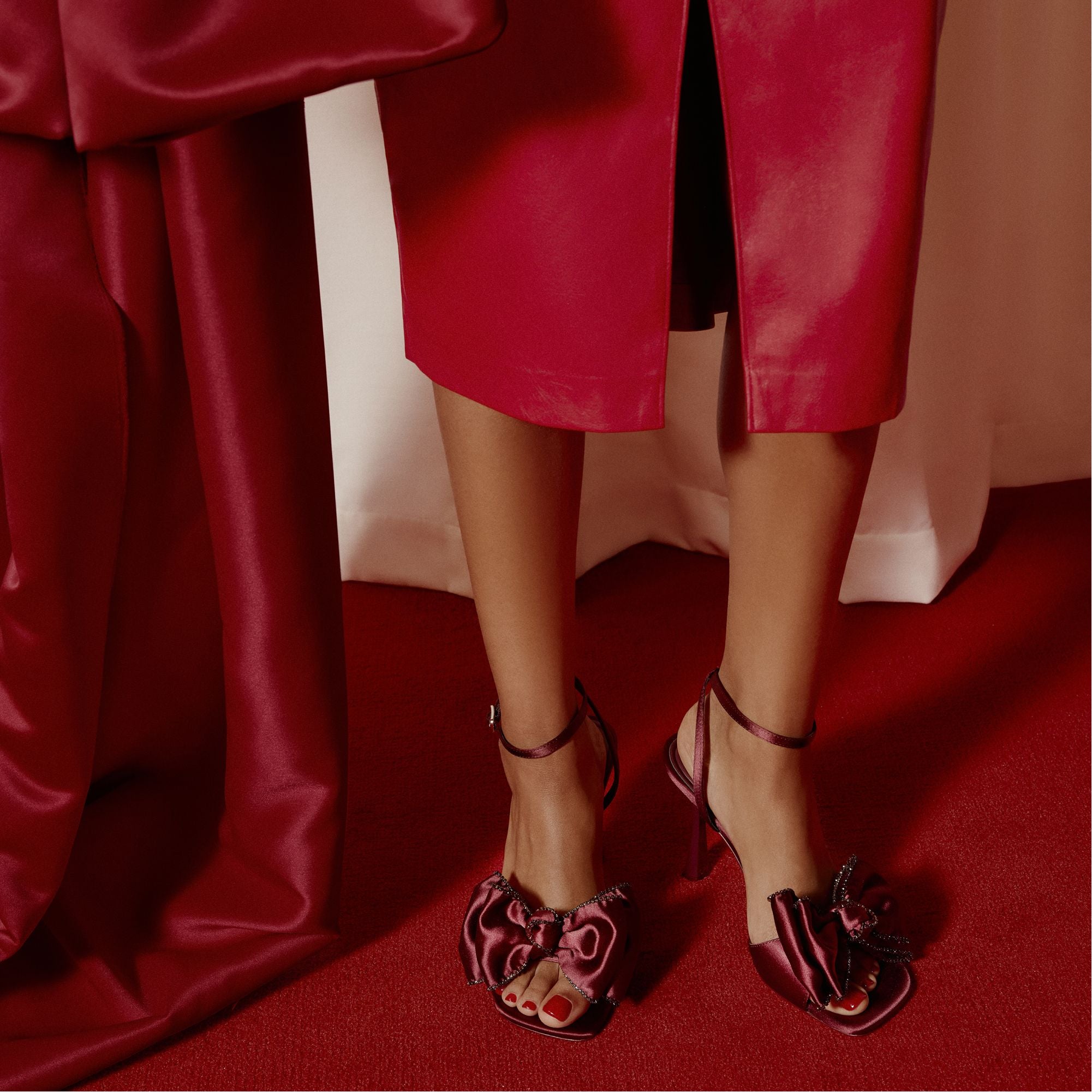 Tinsel in Bordo - Strappy heeled sandal Stiletto heel