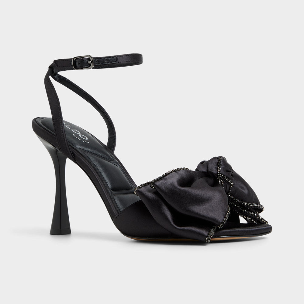 Stiletto heel Tinsel in Black - Strappy heeled sandal