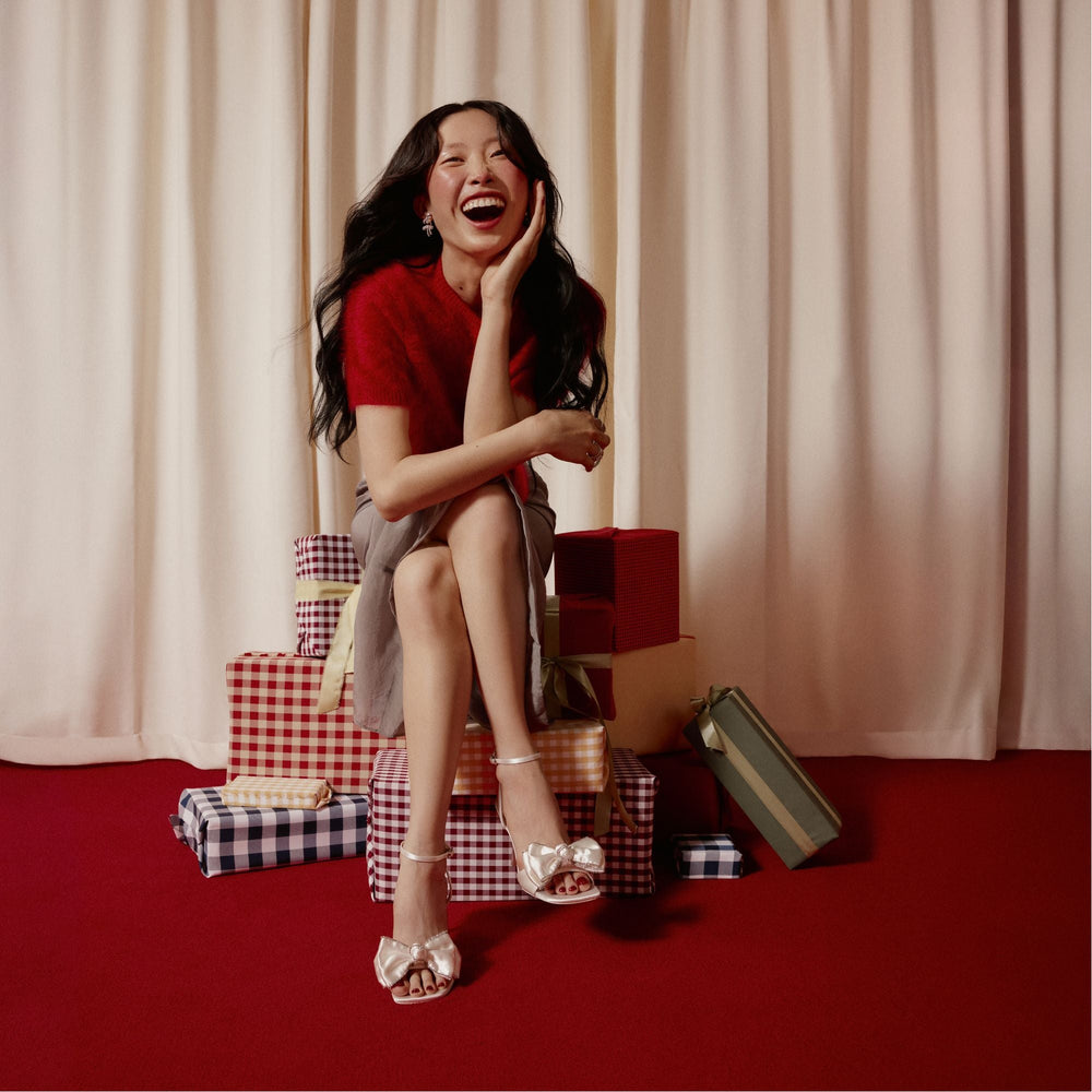 Stiletto heel Tinsel in Other White - Strappy heeled sandal