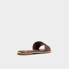 Oceania Medium Brown Women's Flats - Slide sandal