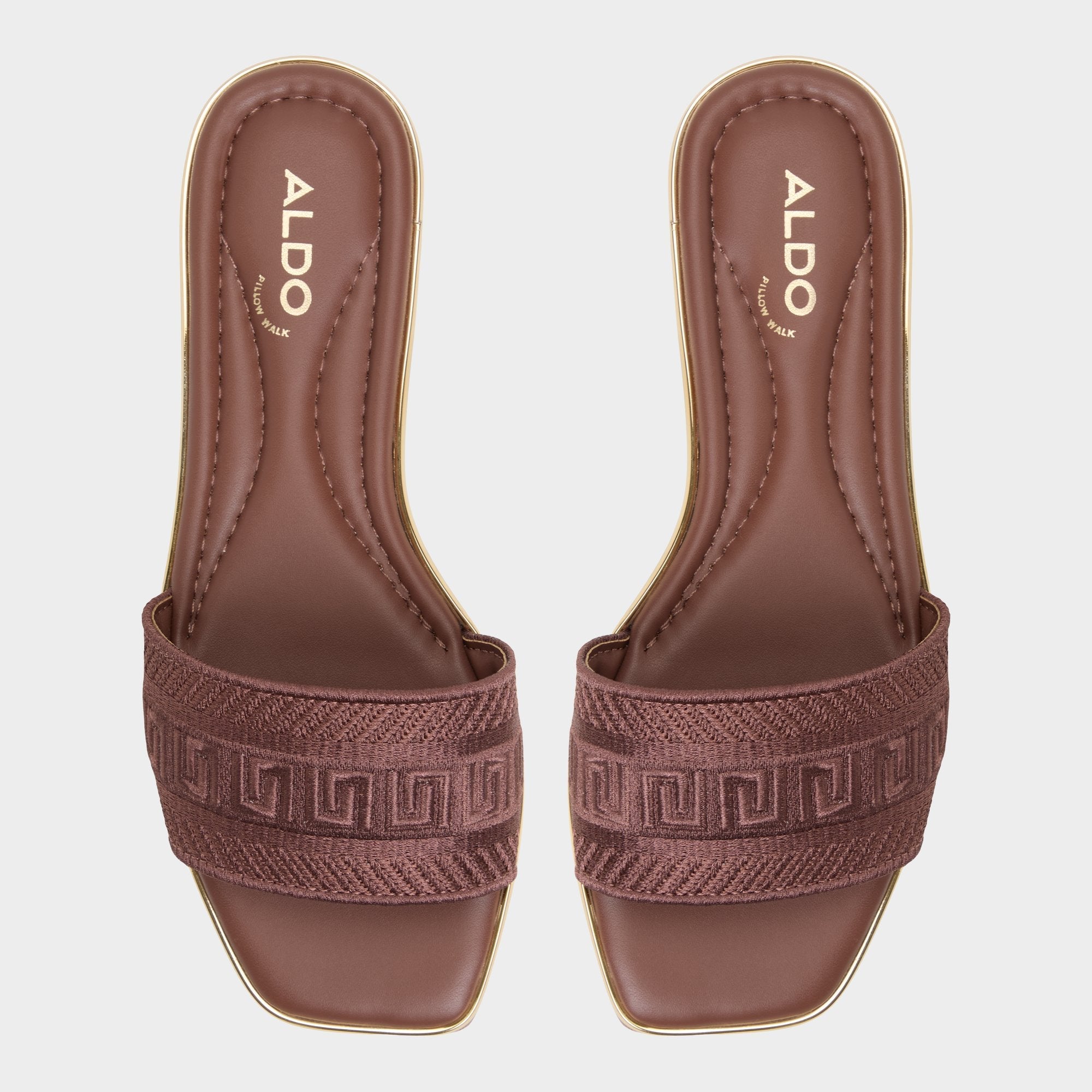 Oceania Medium Brown Women's Flats - Slide sandal