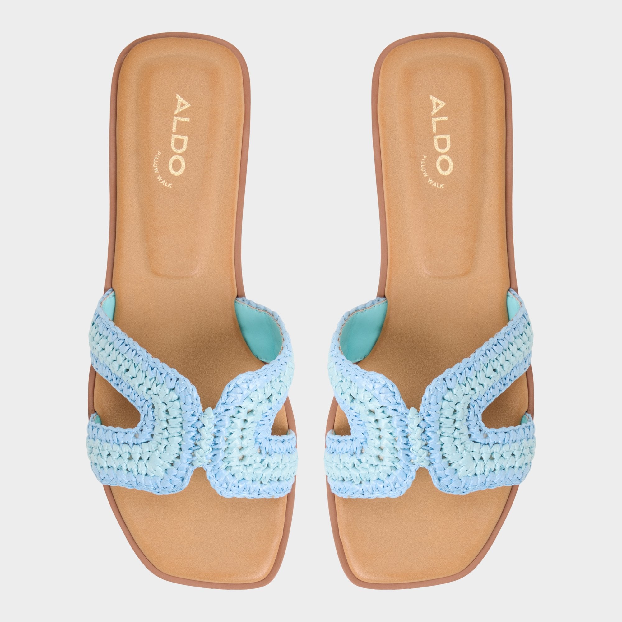Itsandal Blue Combo Women's Flats - Slide sandal