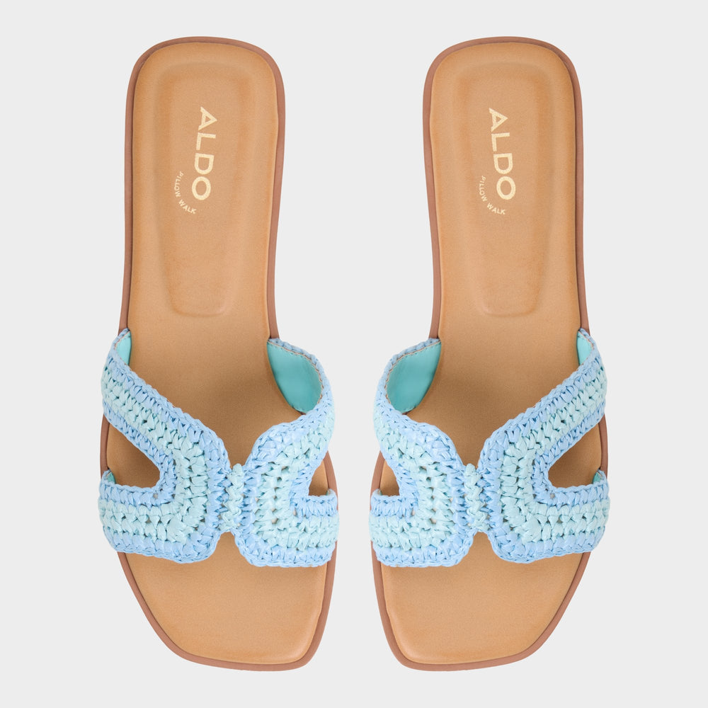 Itsandal Blue Combo Women's Flats - Slide sandal