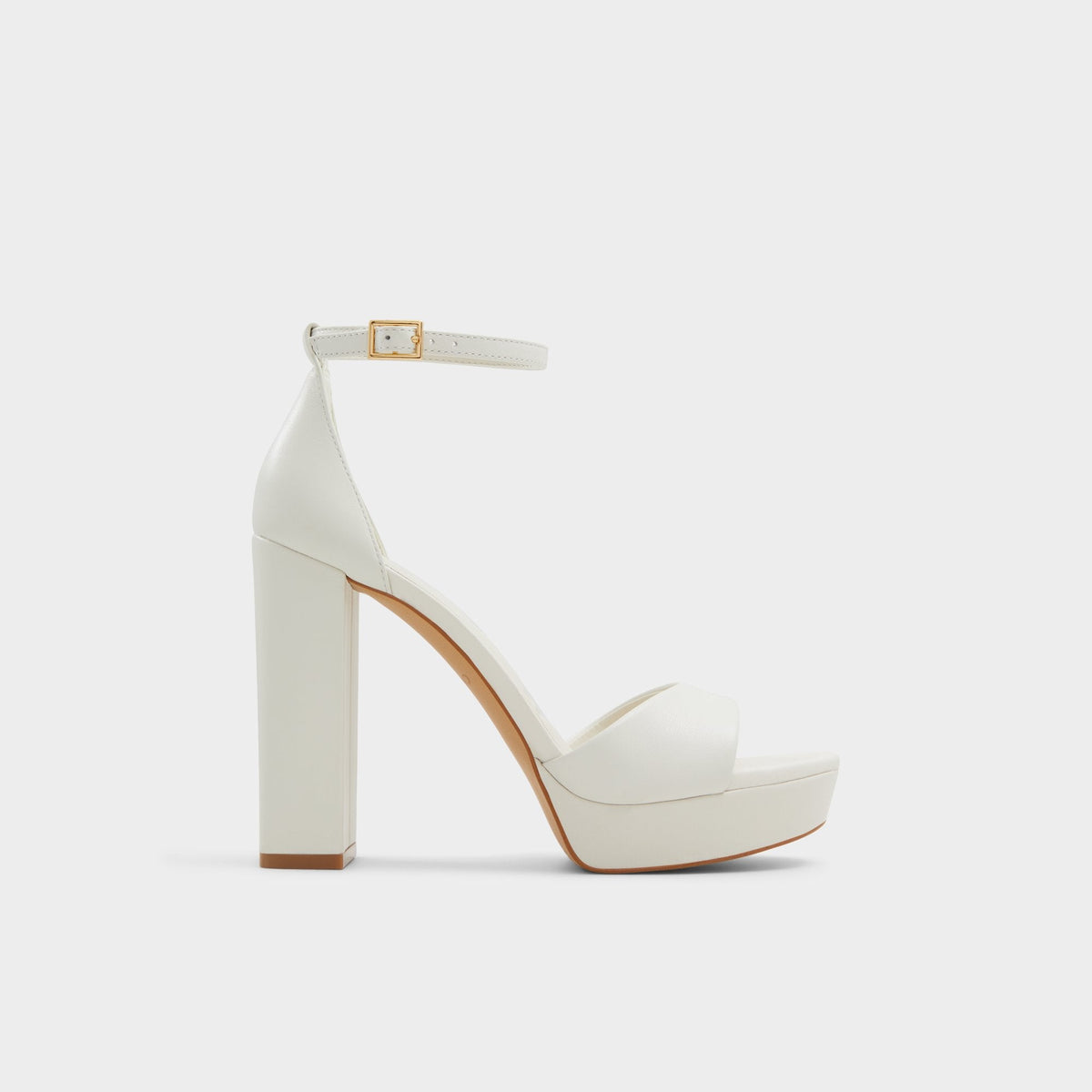 Enaegyn2.0 White/Bone Women's Platform Shoes - Strappy heeled sandal Block heel
