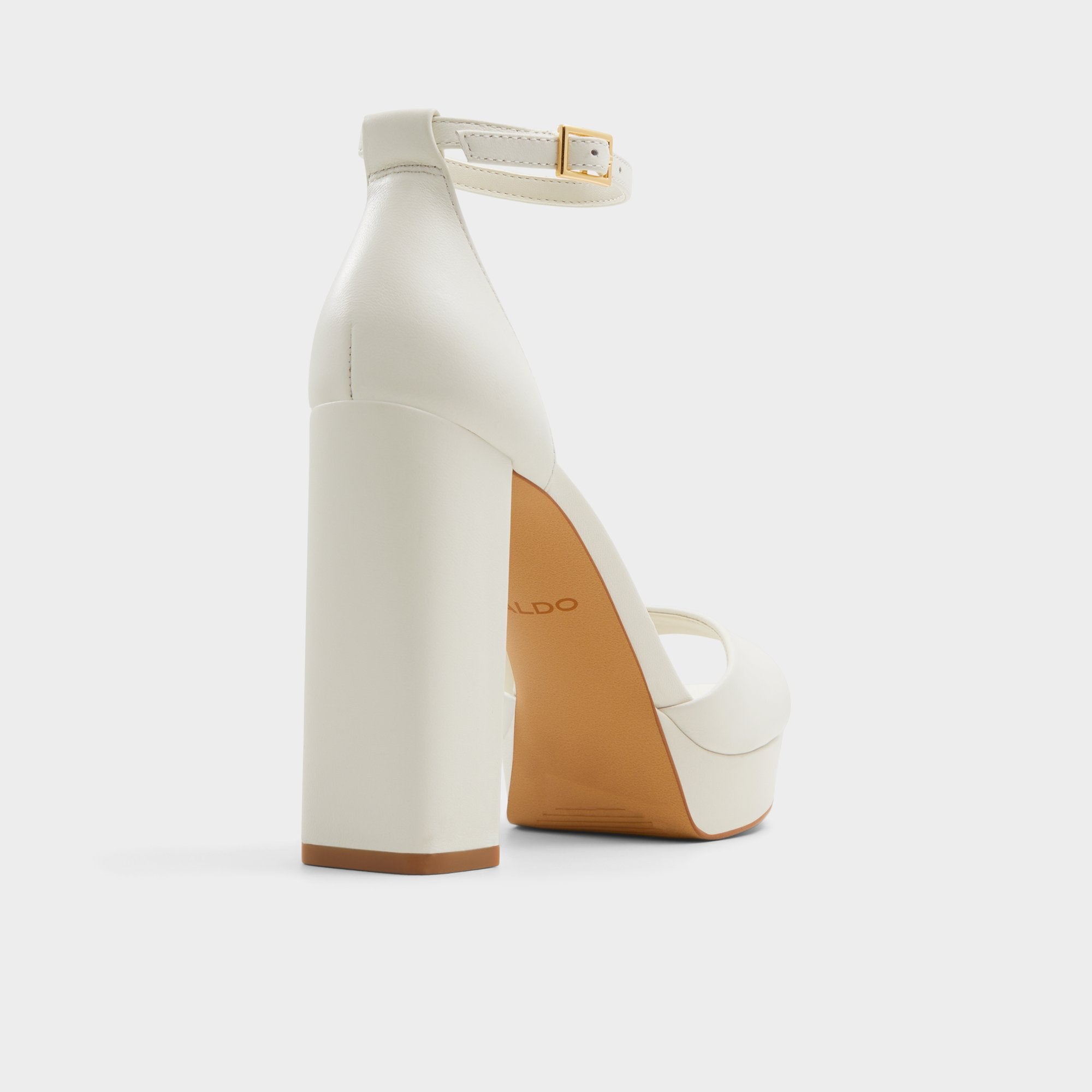 Enaegyn2.0 White/Bone Women's Platform Shoes - Strappy heeled sandal Block heel