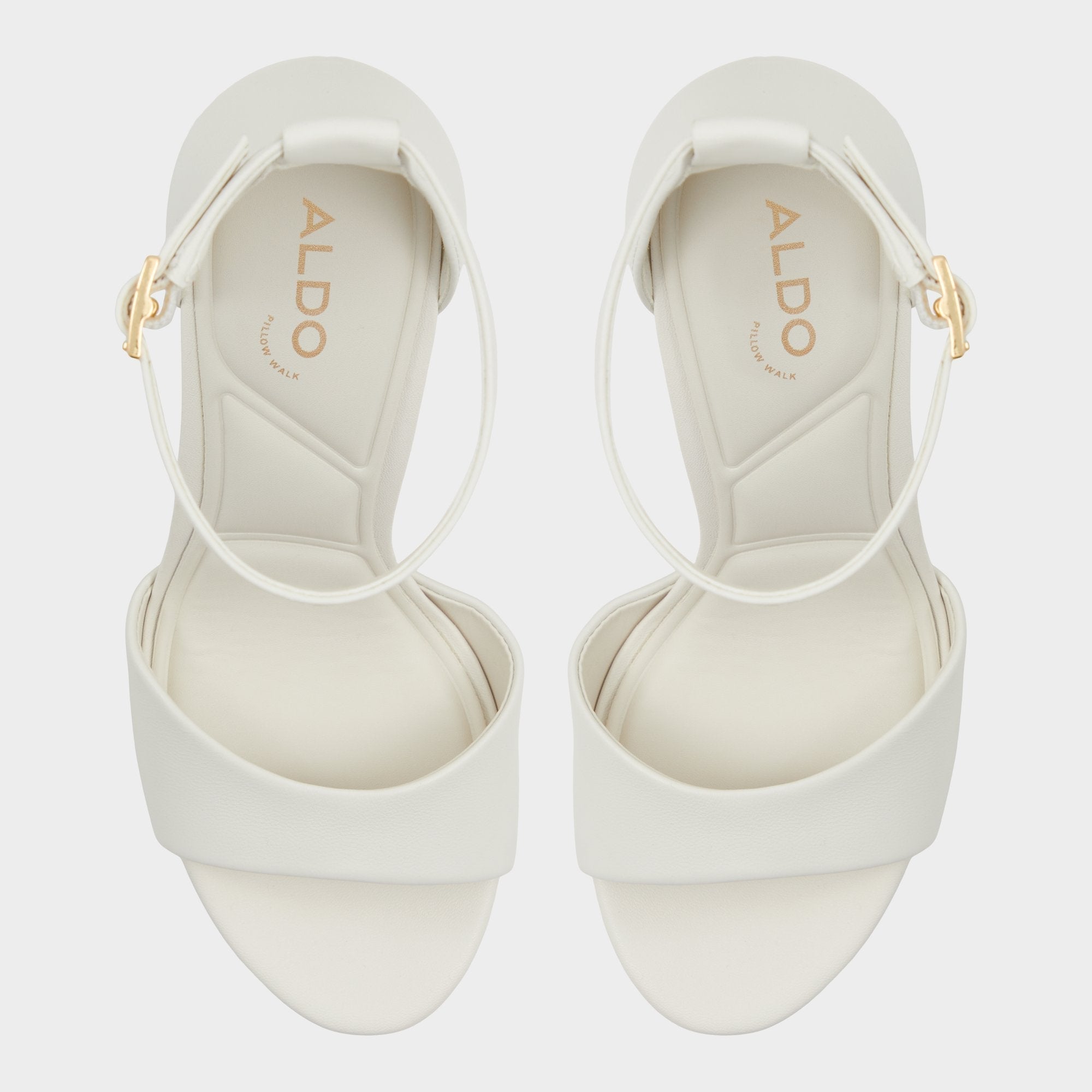 Enaegyn2.0 White/Bone Women's Platform Shoes - Strappy heeled sandal Block heel