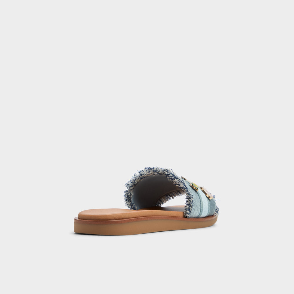 Beachside Denim Women's Flats - Slide sandal