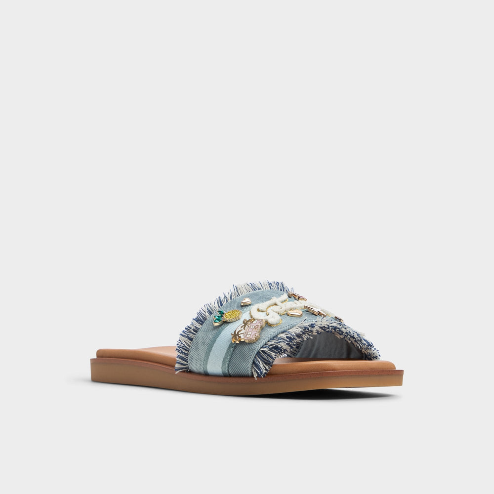 Beachside Denim Women's Flats - Slide sandal