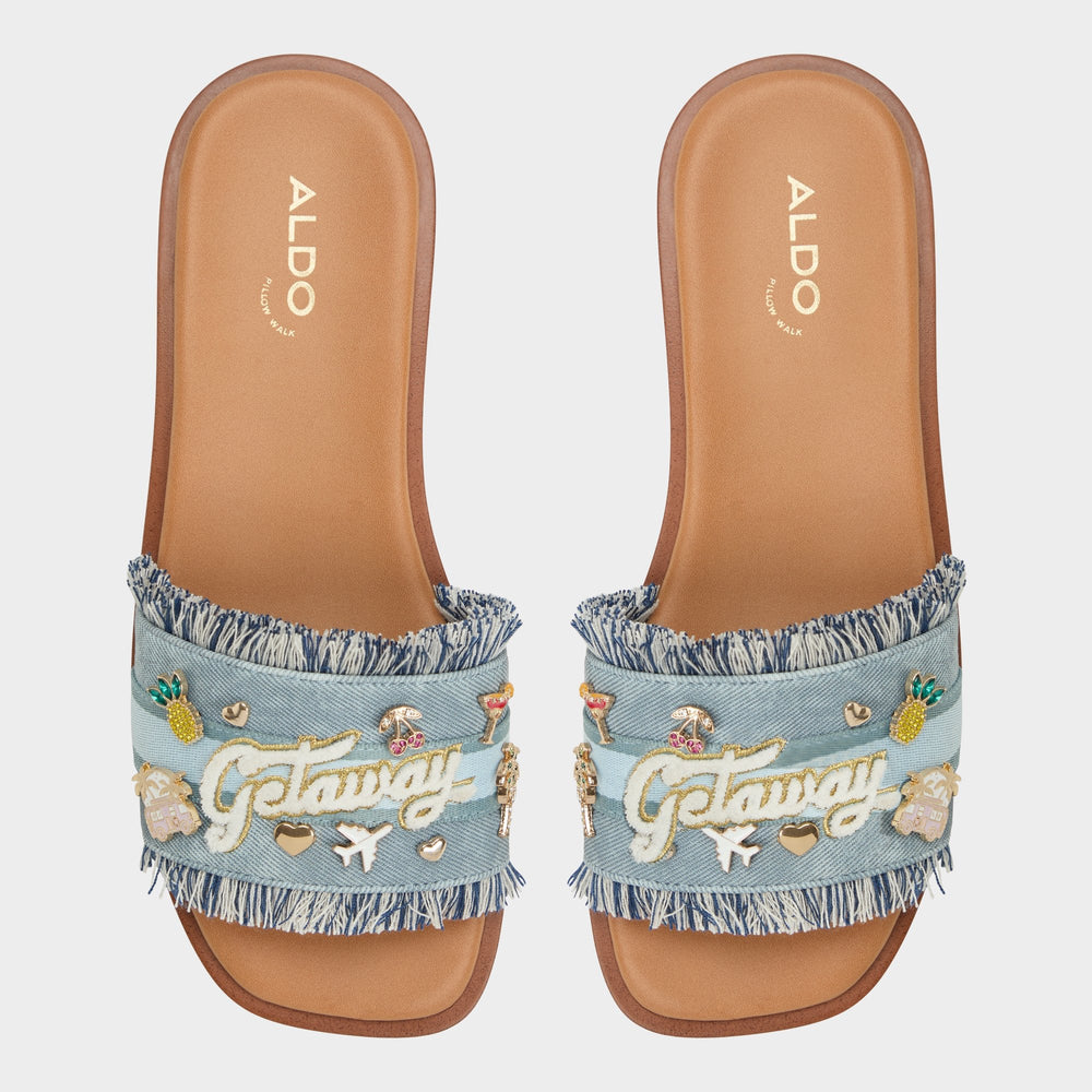 Beachside Denim Women's Flats - Slide sandal