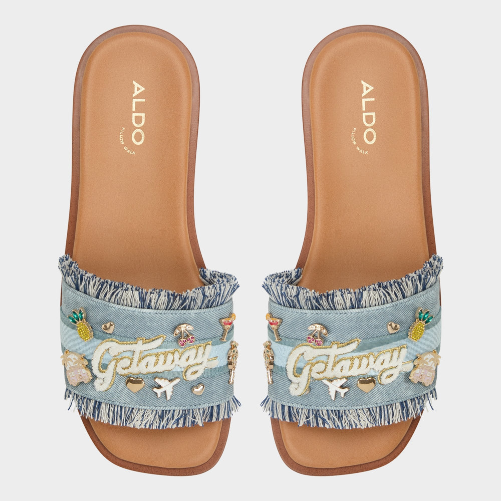 Beachside Denim Women's Flats - Slide sandal