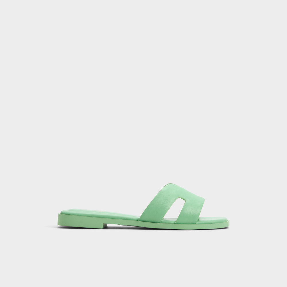 Itsandal Medium Green Women's Flats - Slide sandal