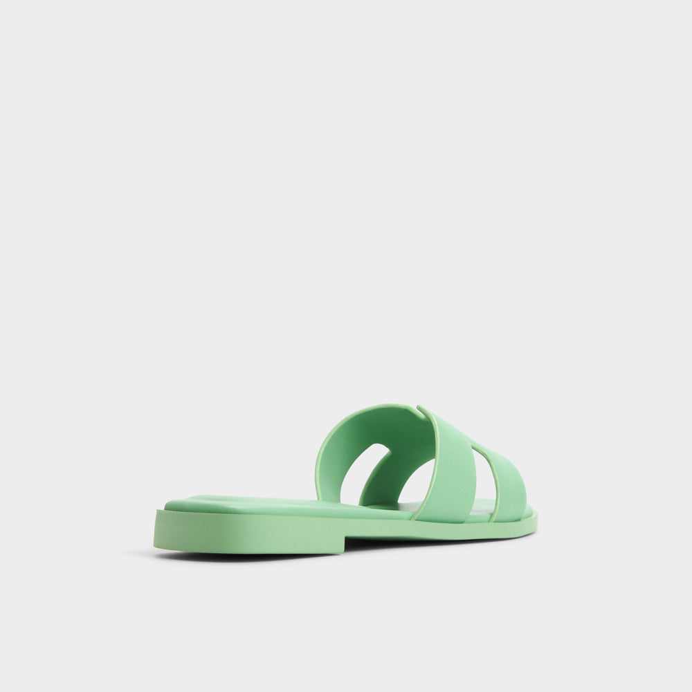 Itsandal Medium Green Women's Flats - Slide sandal