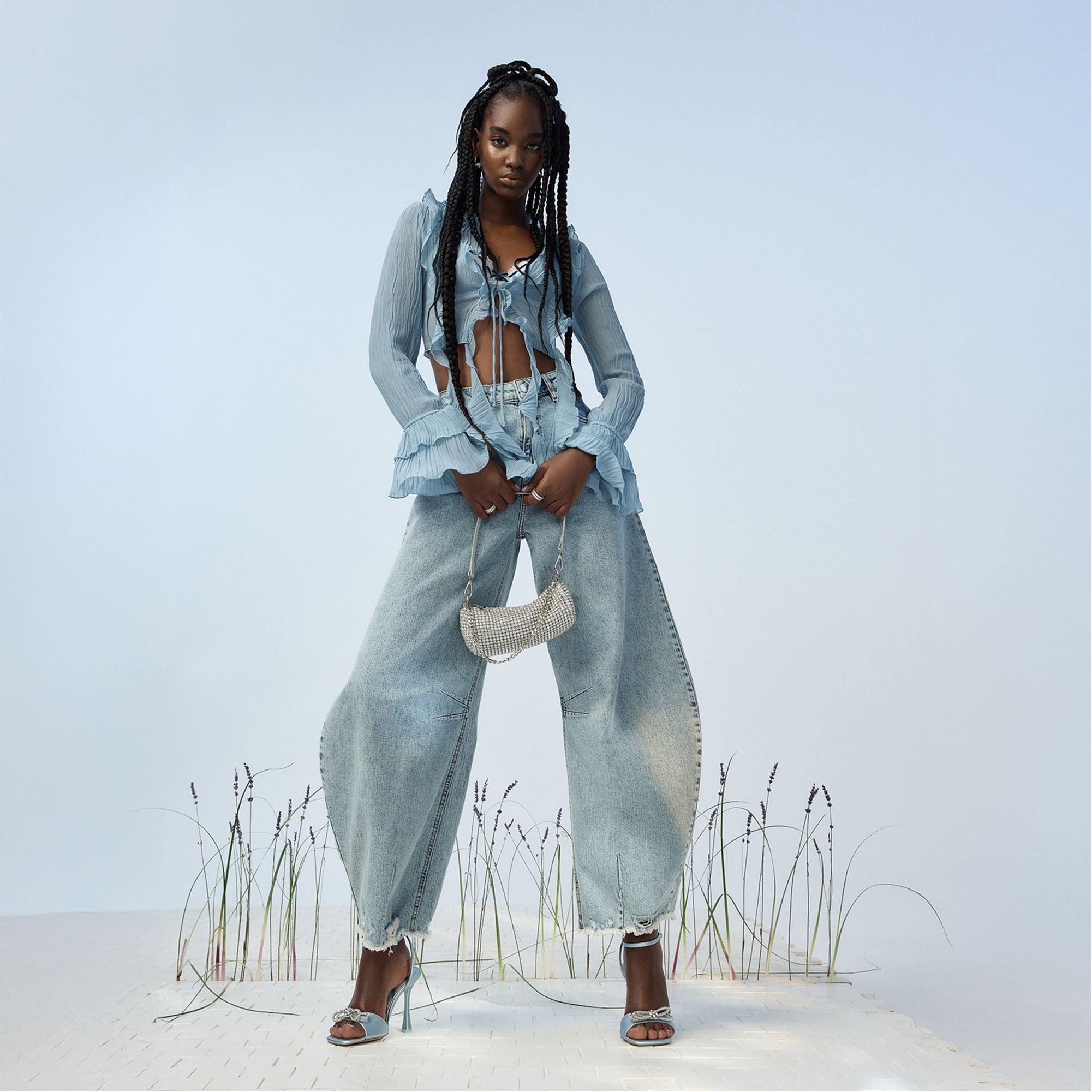 Ozley Other Blue Women's Strappy sandals - Strappy heeled sandal