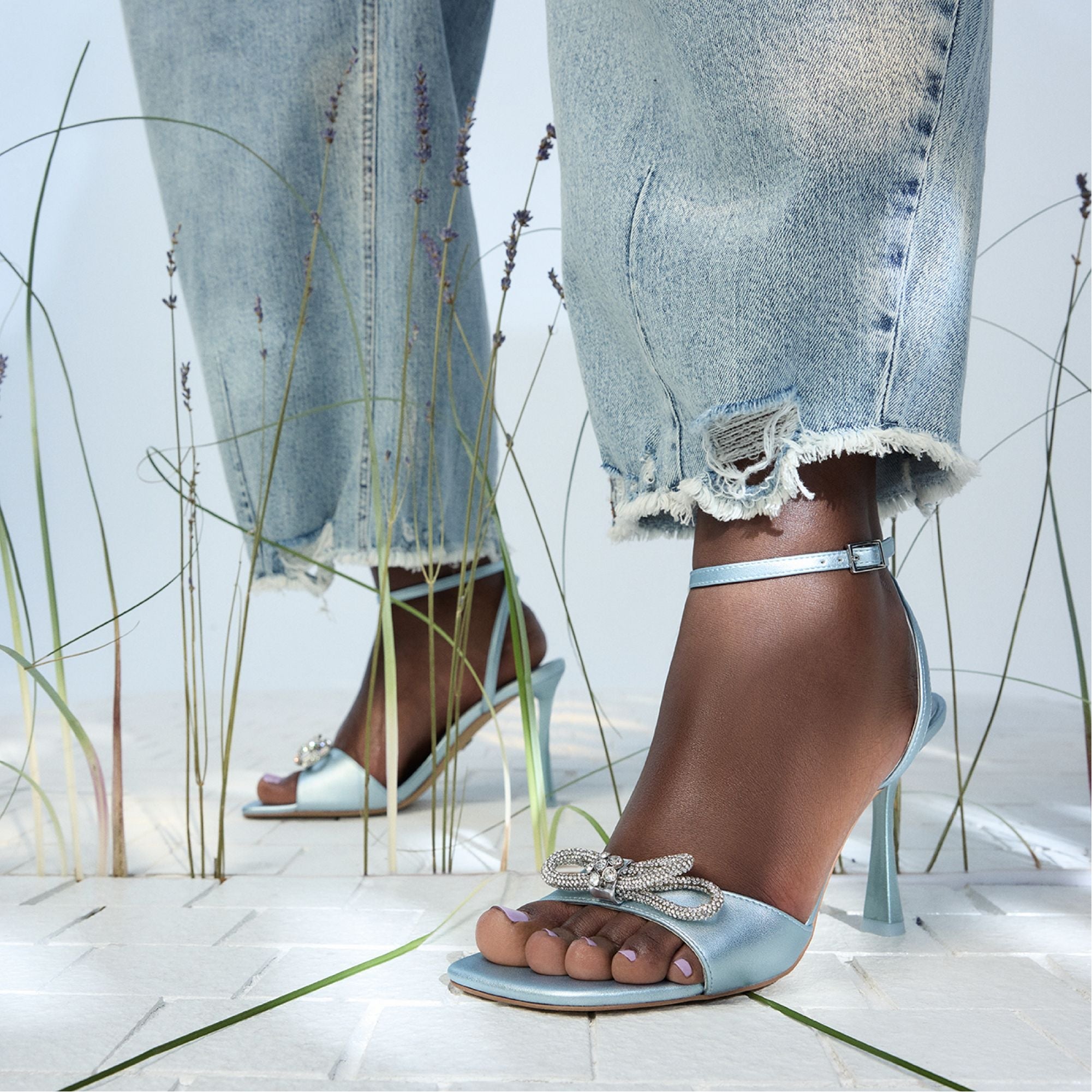 Ozley Other Blue Women's Strappy sandals - Strappy heeled sandal