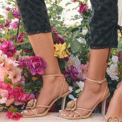 Stiletto heel Wildblossom Sand Women's Heeled sandals - Strappy heeled sandal
