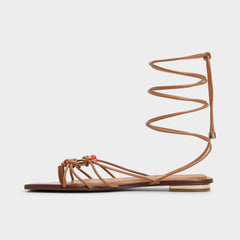 Nirena Medium Brown Women's Flats - Strappy flat sandal