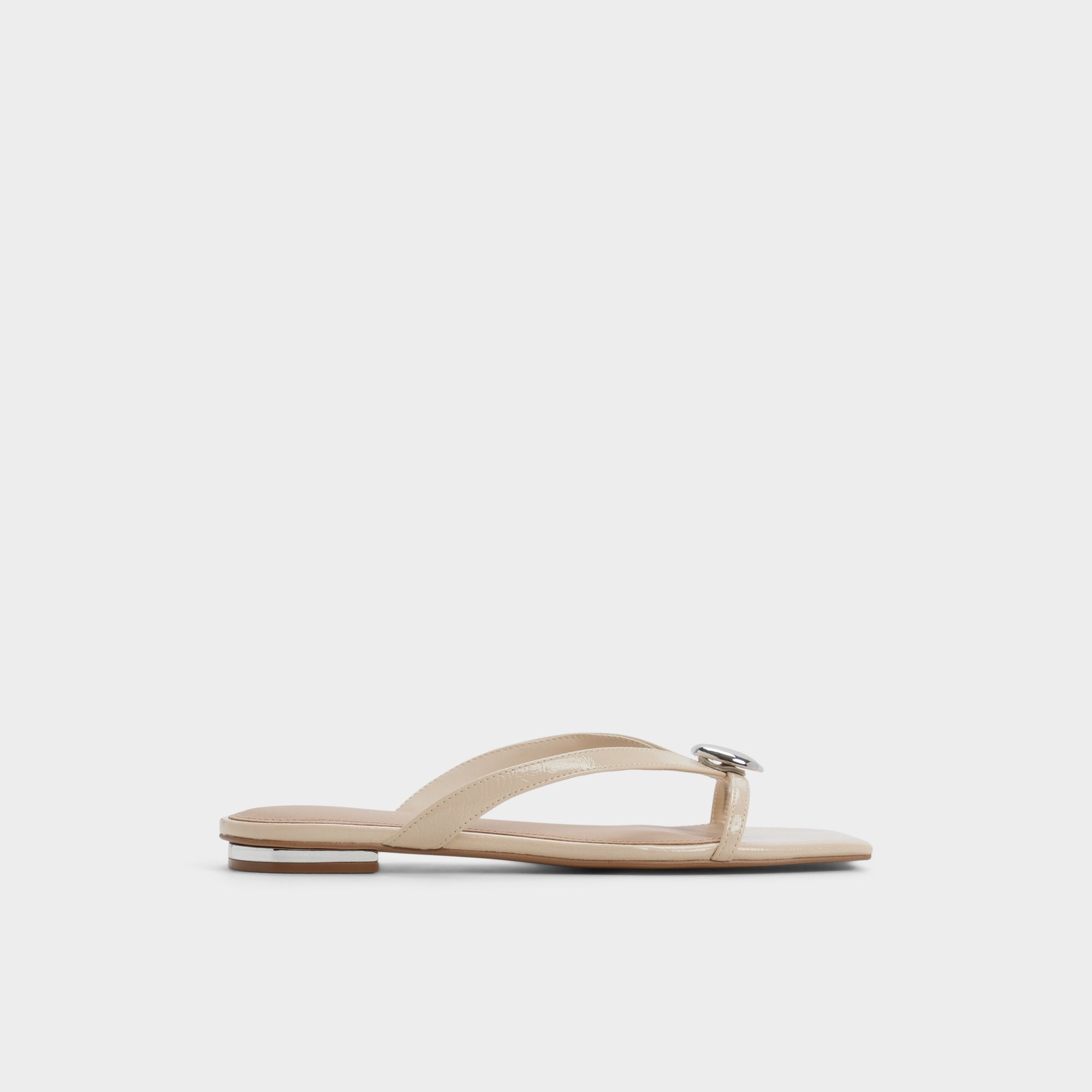Iliria Beige Women's Flats - Slide sandal
