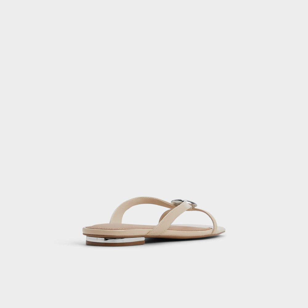 Iliria Beige Women's Flats - Slide sandal