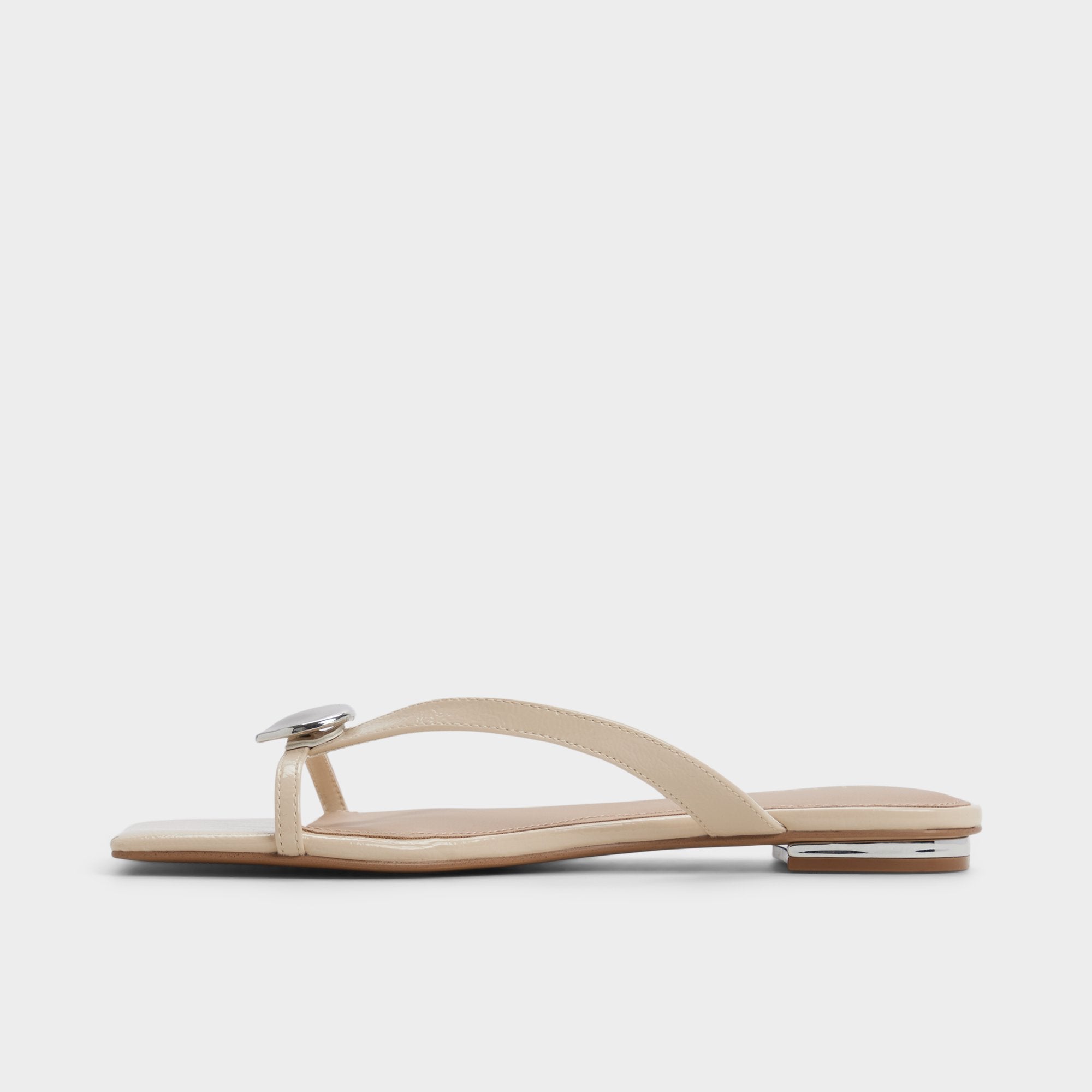 Iliria Beige Women's Flats - Slide sandal