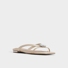 Iliria Beige Women's Flats - Slide sandal