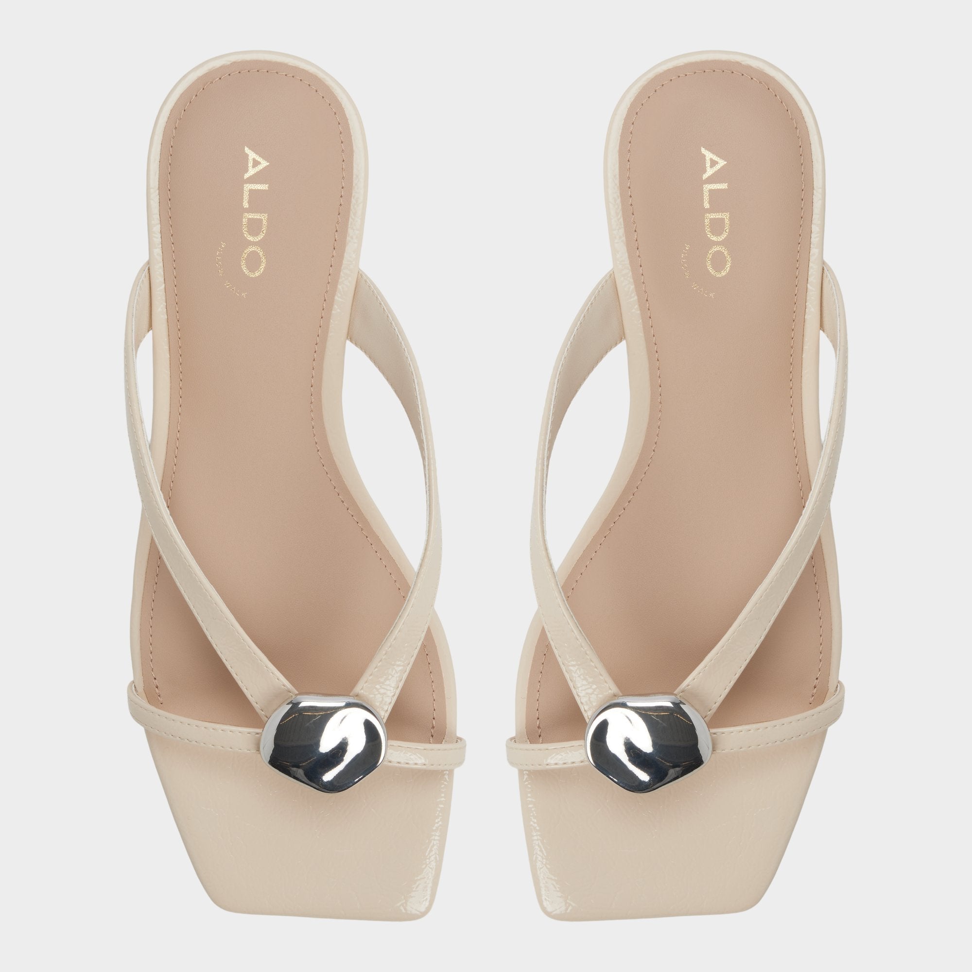 Iliria Beige Women's Flats - Slide sandal