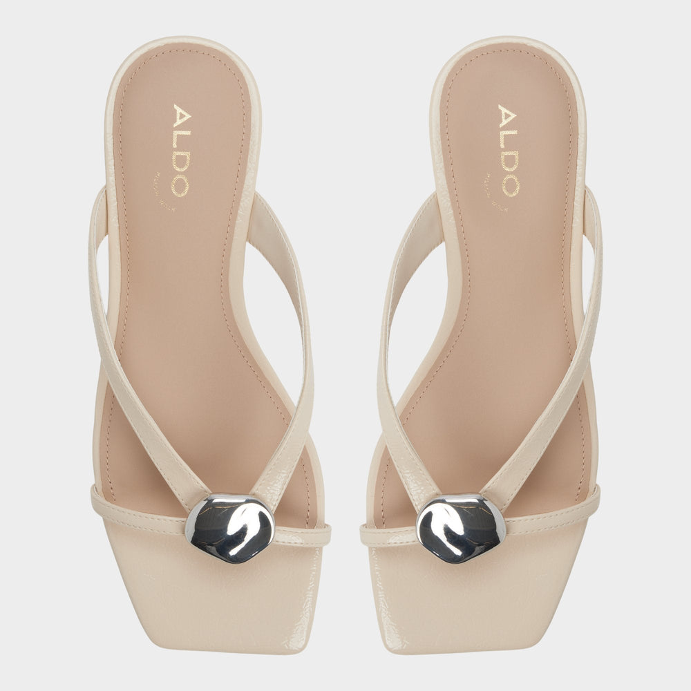 Iliria Beige Women's Flats - Slide sandal