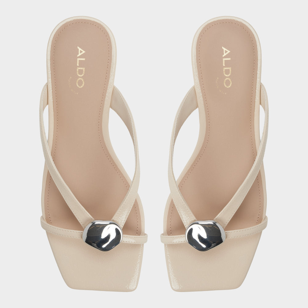 Iliria Beige Women's Flats - Slide sandal