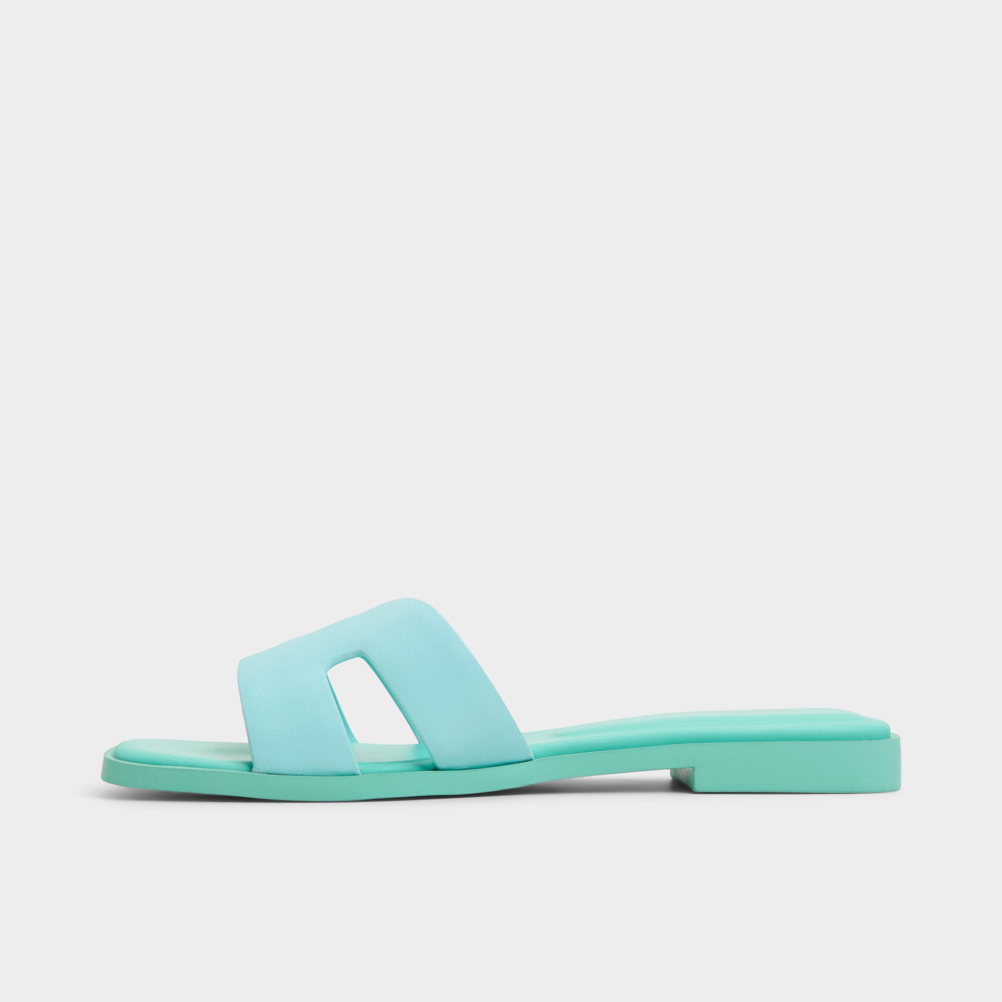 Itsandal Turquoise Women's Flats - Slide sandal
