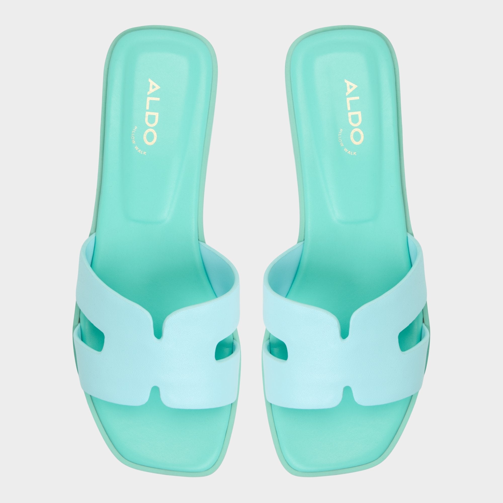 Itsandal Turquoise Women's Flats - Slide sandal