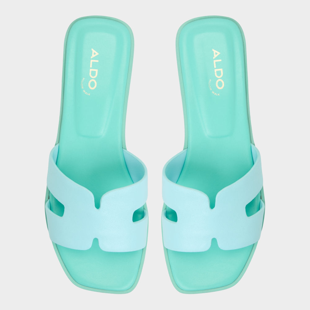 Itsandal Turquoise Women's Flats - Slide sandal