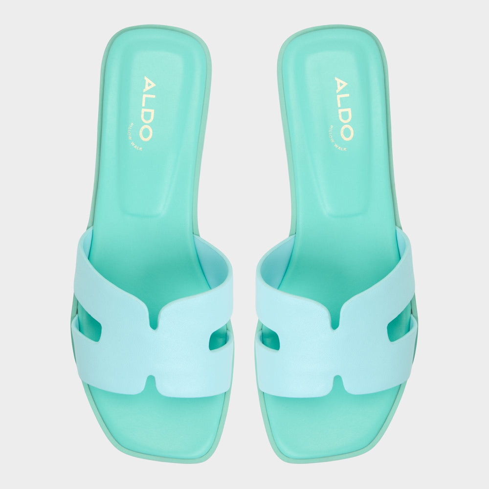 Itsandal Turquoise Women's Flats - Slide sandal