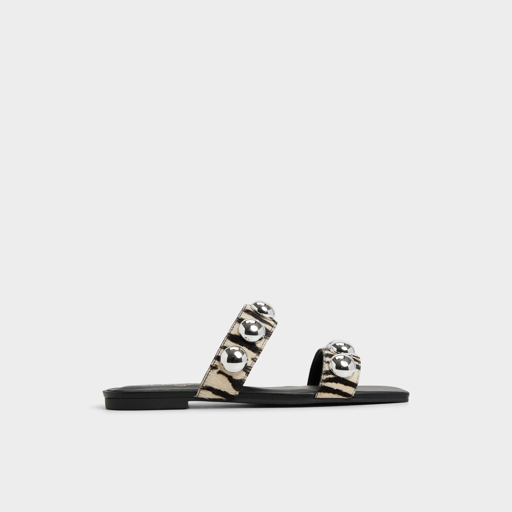 Katalena in White Black - Slide sandal