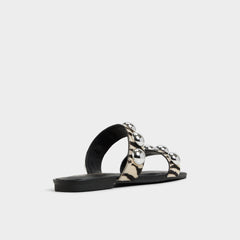 Katalena in White Black - Slide sandal
