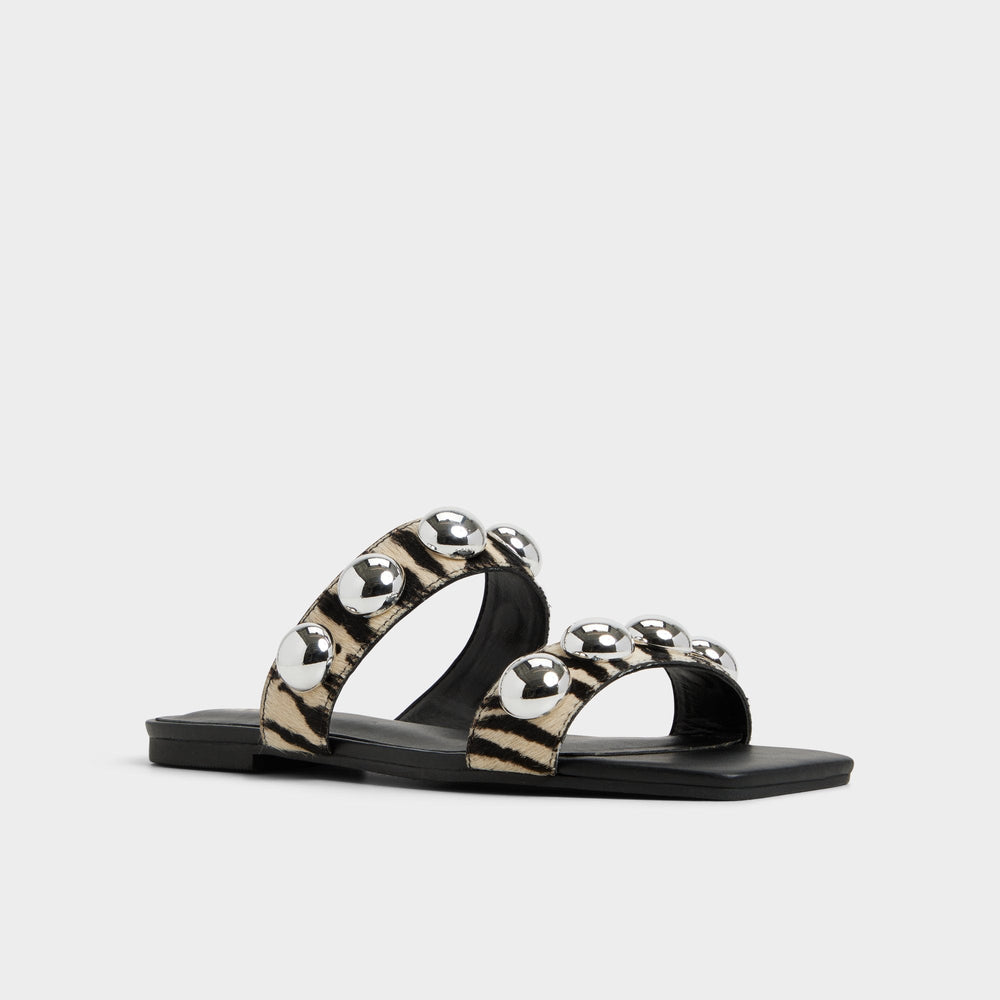 Katalena in White Black - Slide sandal