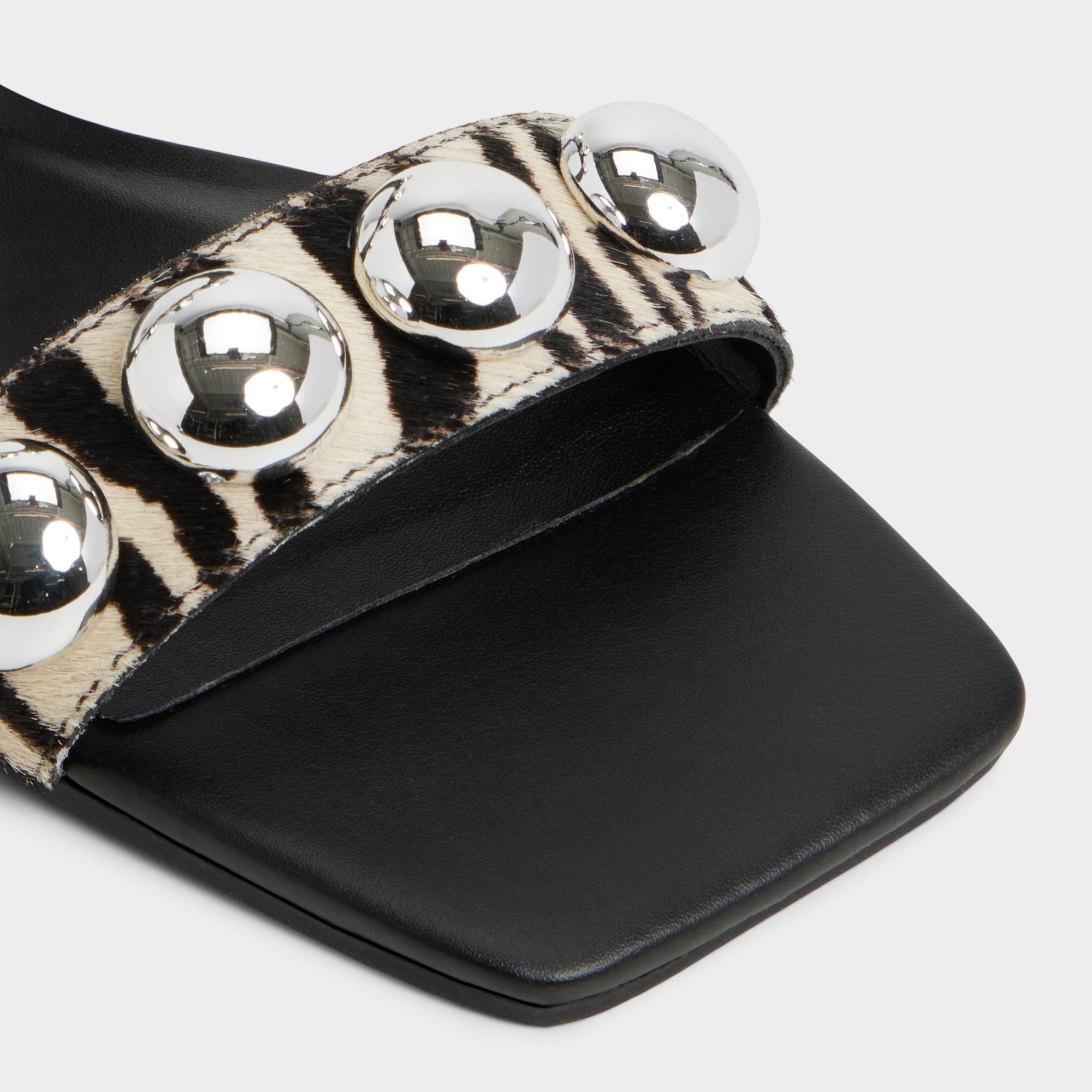 Katalena in White Black - Slide sandal