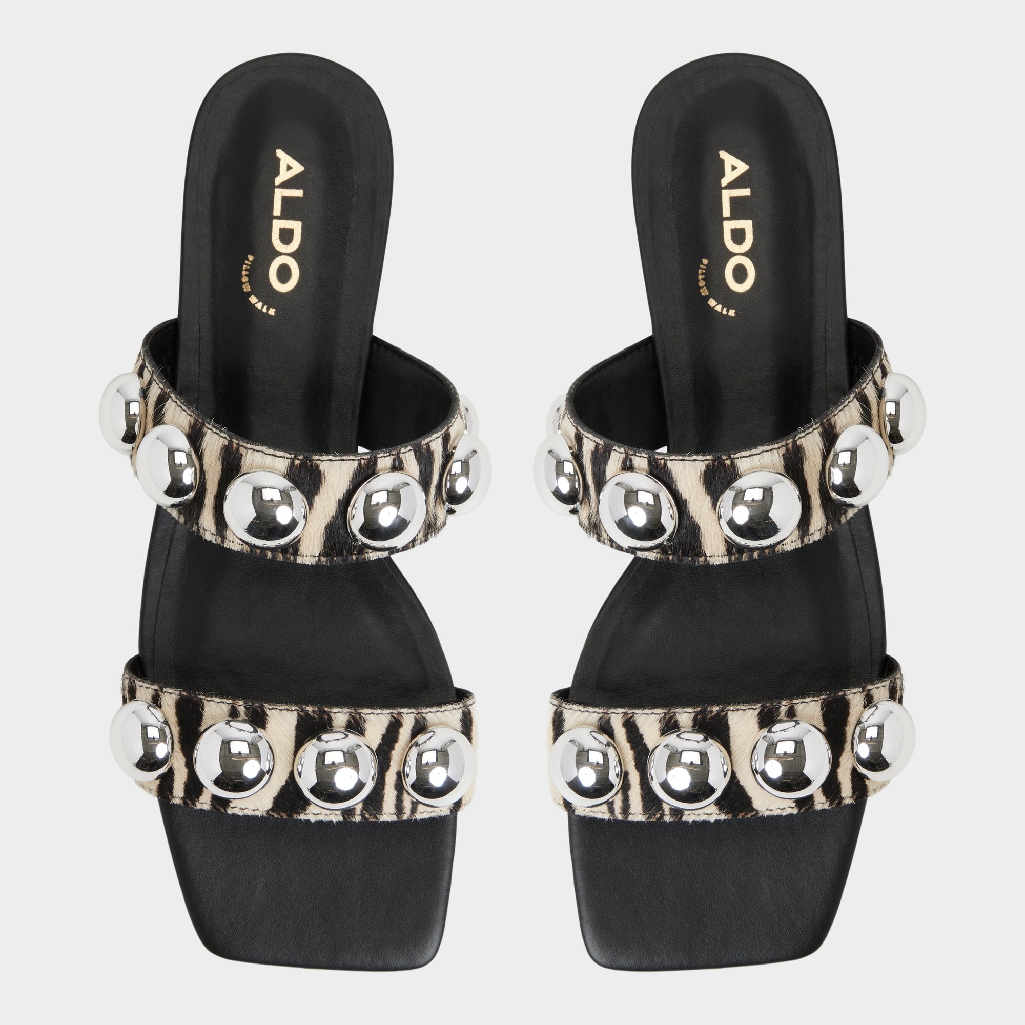 Katalena in White Black - Slide sandal