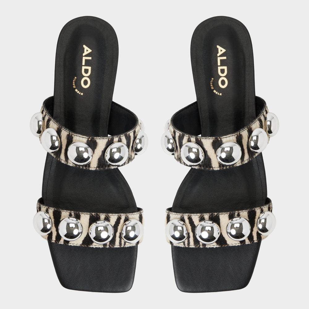 Katalena in White Black - Slide sandal