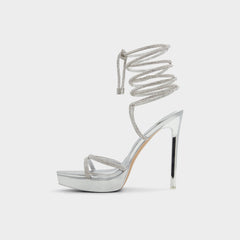 Platform Izabella in Silver 13621003 - Strappy heeled sandal