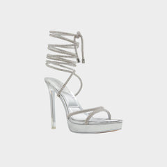 Platform Izabella in Silver 13621003 - Strappy heeled sandal