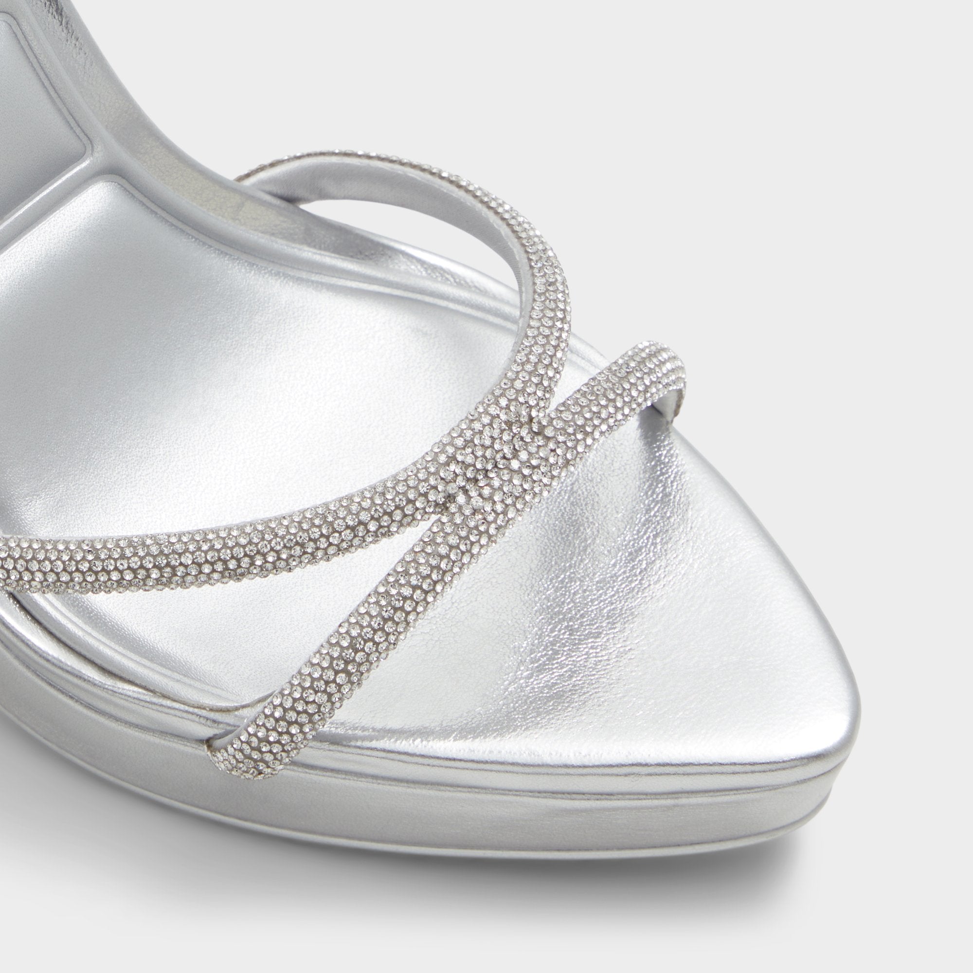 Platform Izabella in Silver 13621003 - Strappy heeled sandal