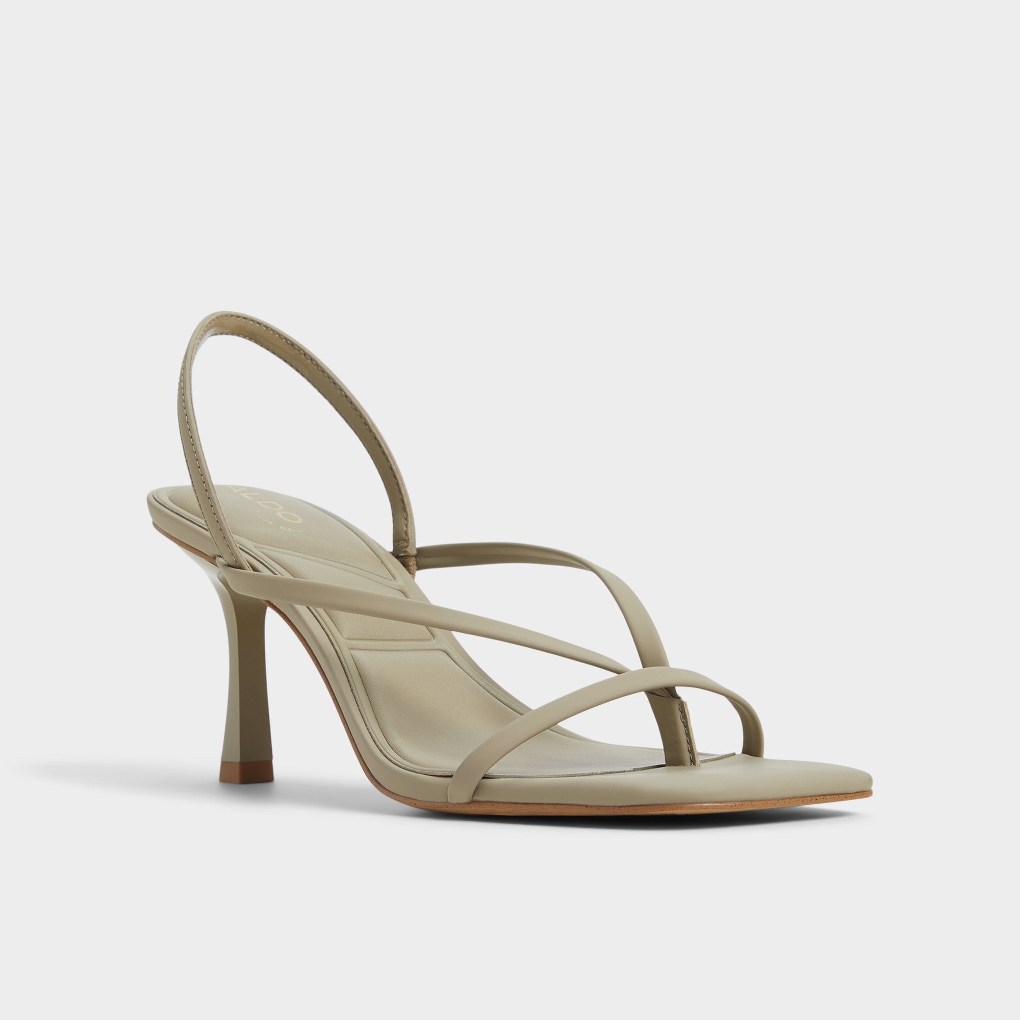 Riva Other Green Women's Strappy sandals - Sling back heeled sandal Stiletto heel